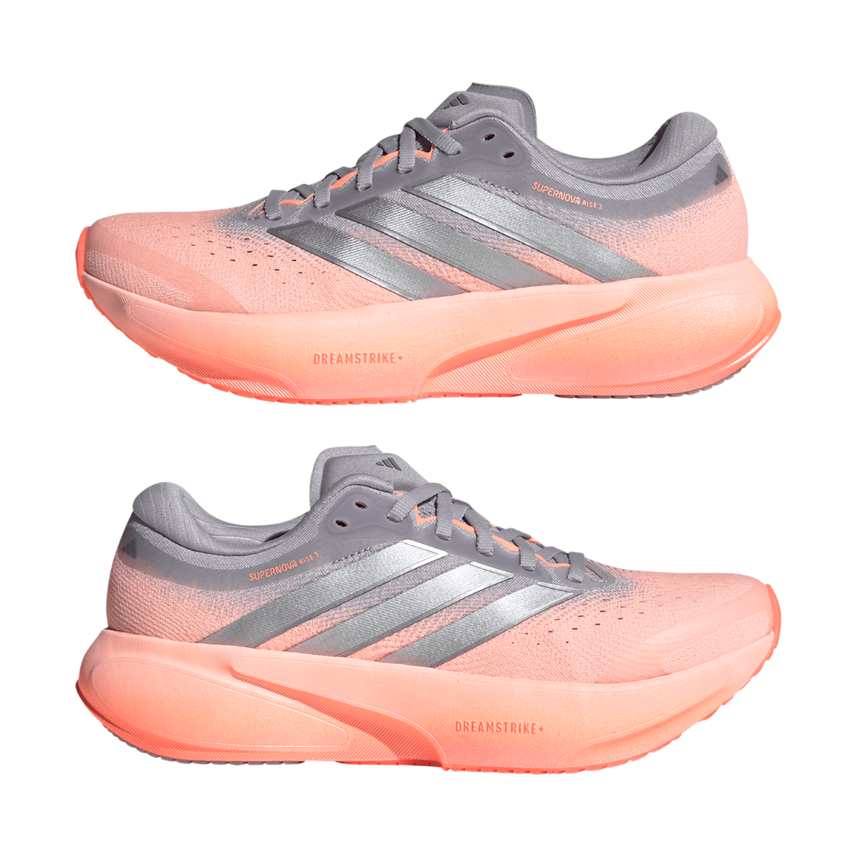 adidas Women's Supernova Rise 3 Running Shoes in Clear Orange/Silver Met./Glory Grey SS26