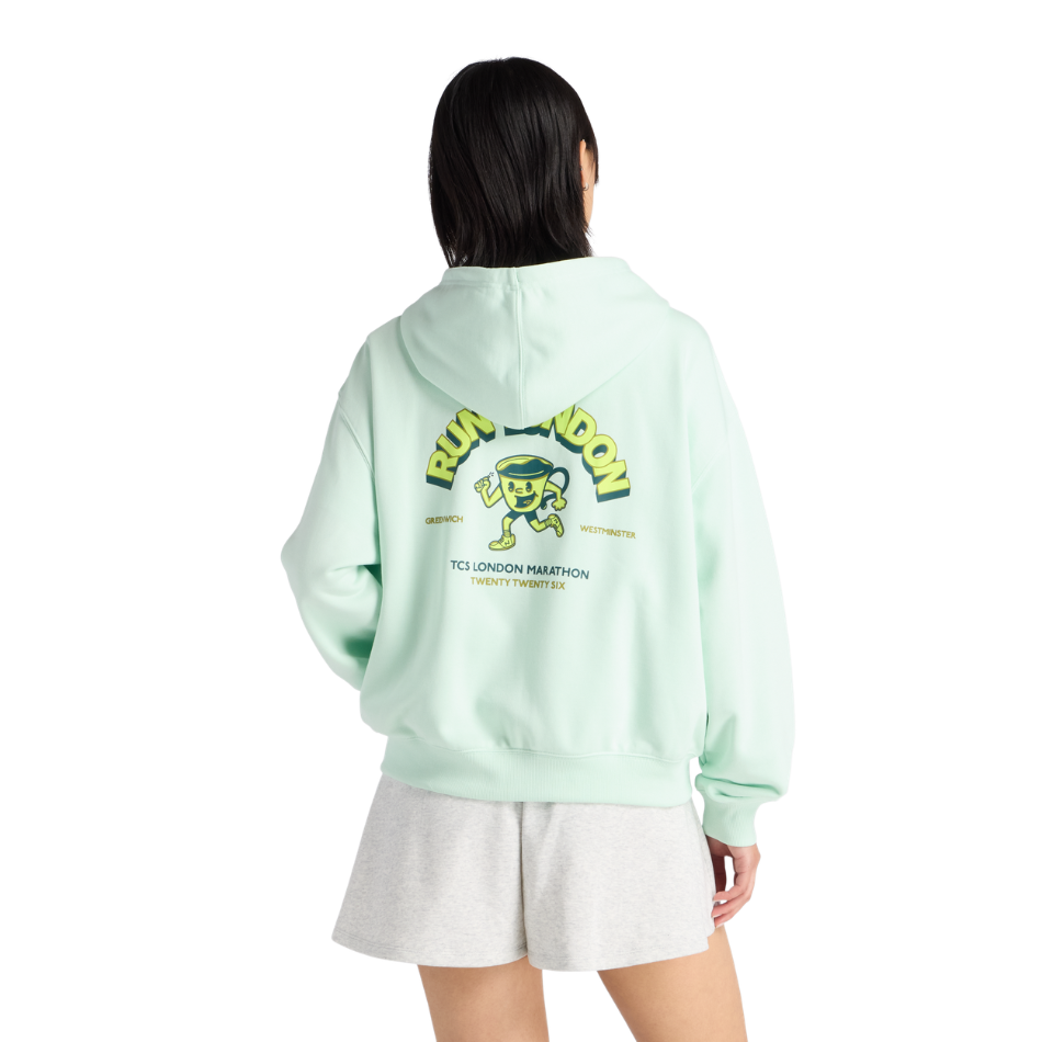 New Balance Women's London Edition Sport Essentials French Terry Hoodie in Cosmic Jade SS26