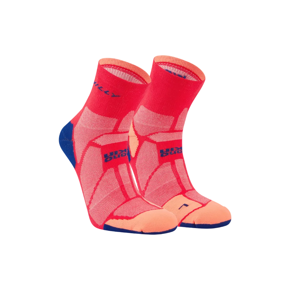 Hilly Unisex Marathon Fresh Anklet Socks Min in Hot Pink/Blue SS26