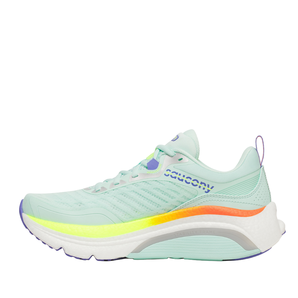 Saucony Women's Omni ST 23 Running Shoes in Aqua/Citron SS26