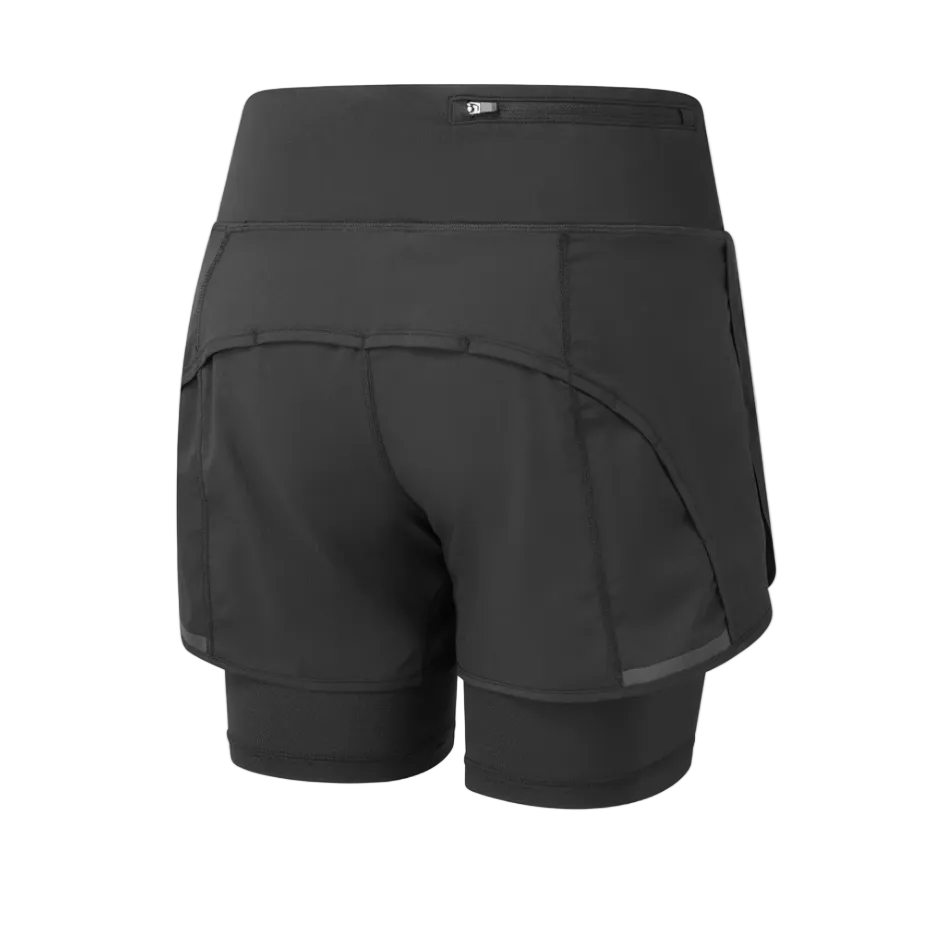 Ronhill Women's Tech 4.5" Twin Short in All Black SS26