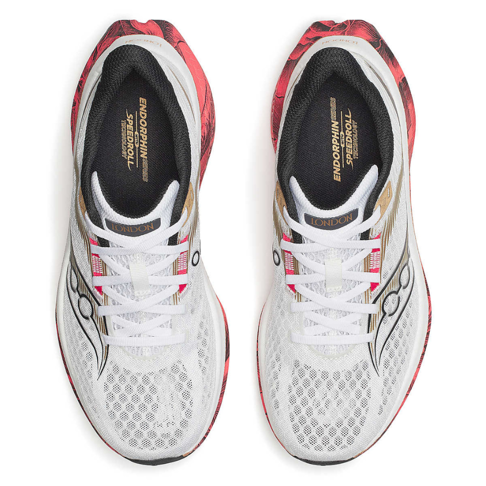 Saucony Men's London Endorphin Speed 5 Running Shoes in White/Black SS26