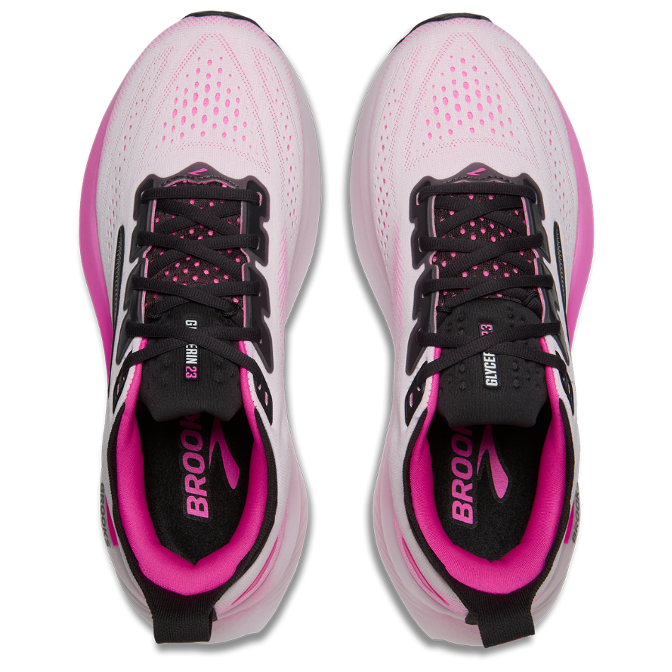 Brooks Women's Glycerin 23 Running Shoes in White/Phantom/Cyber Pink SS26