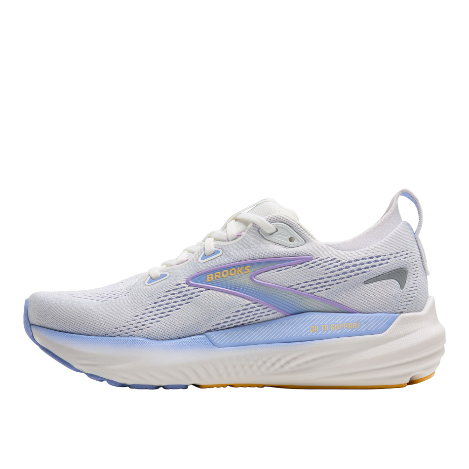 Brooks Women's Glycerin GTS 22 Running Shoes in White/Blue Heron/Apricot AW25