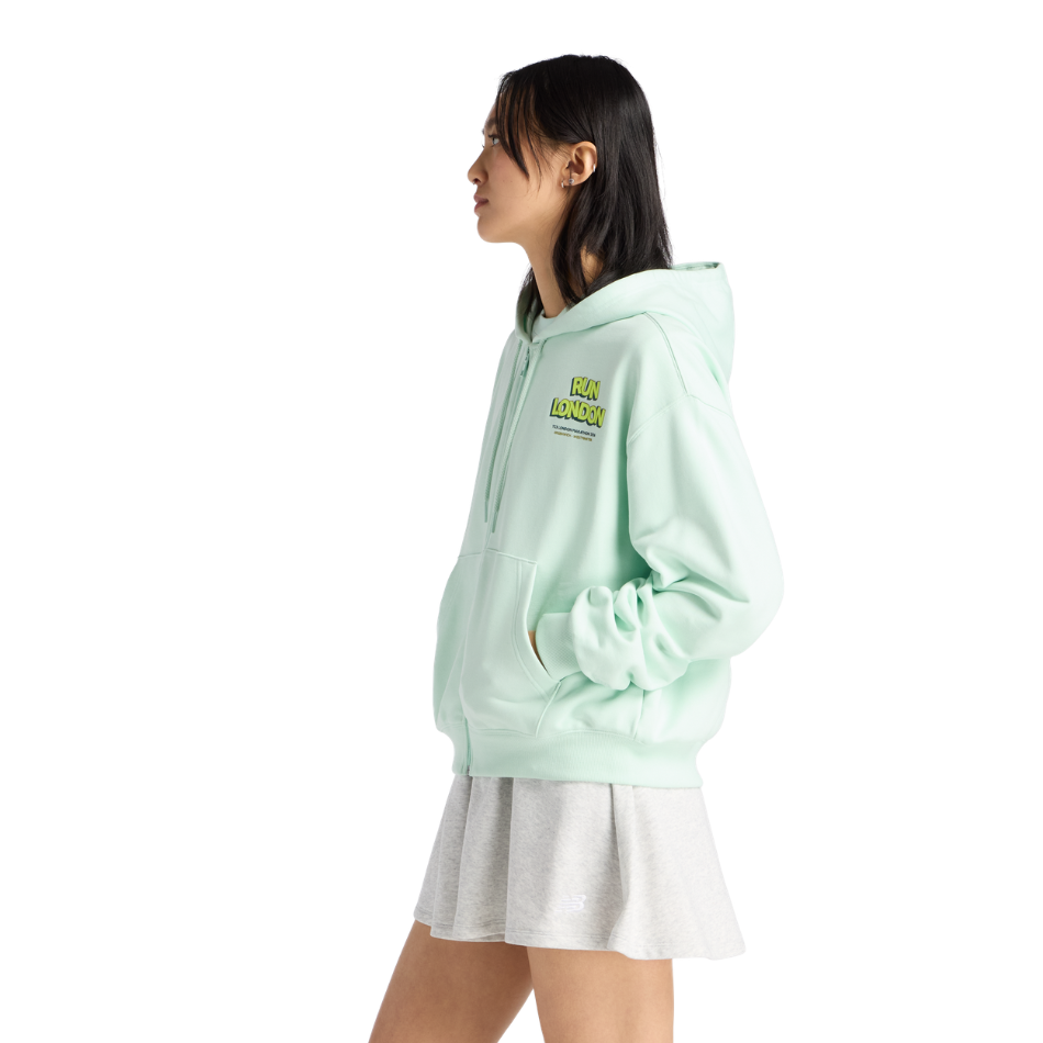 New Balance Women's London Edition Sport Essentials French Terry Hoodie in Cosmic Jade SS26