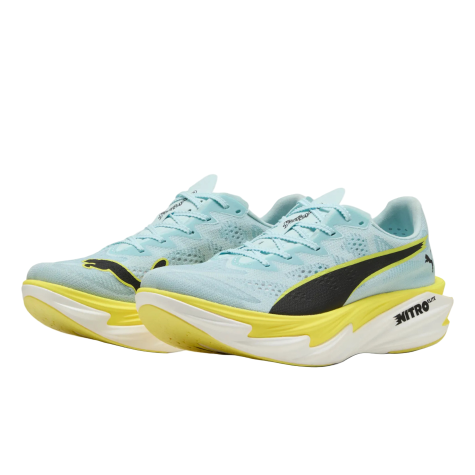 PUMA Women's Deviate NITRO Elite 4 Running Shoes in Fresh Water/Lemon Crush SS26
