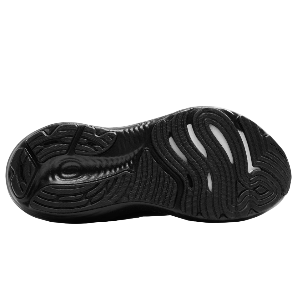 Brooks Men's Glycerin GTS 22 Wide Fitting 2E Running Shoes in Black/Black/Ebony AW25