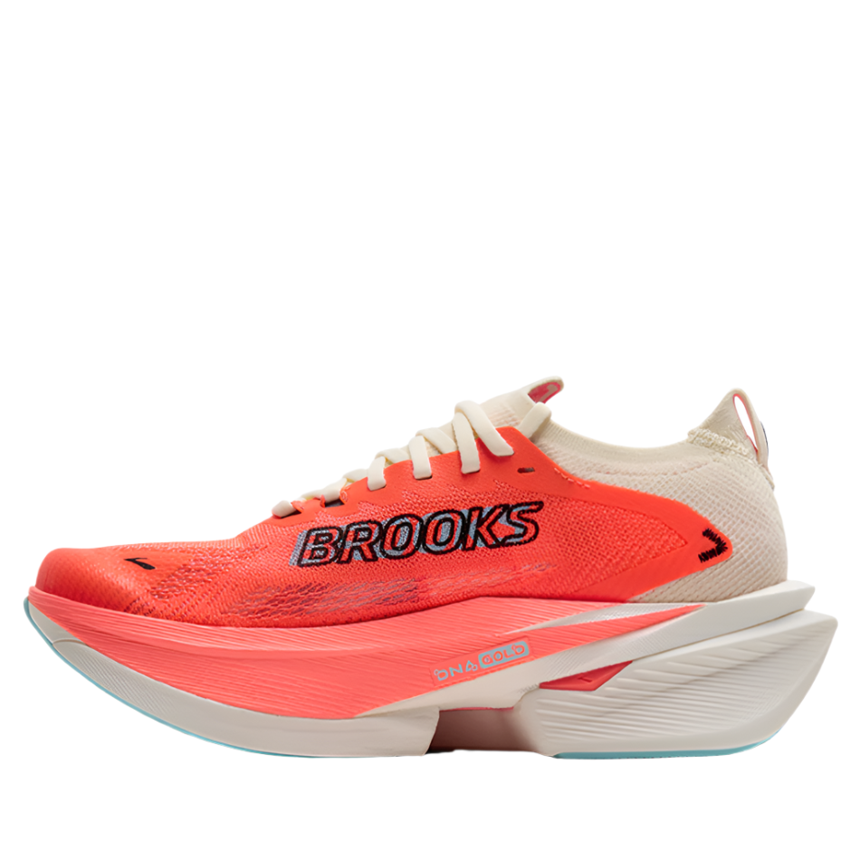 Brooks Women's Hyperion Max 3 Running Shoes in Coconut/Fiery Coral/Atomizer AW25
