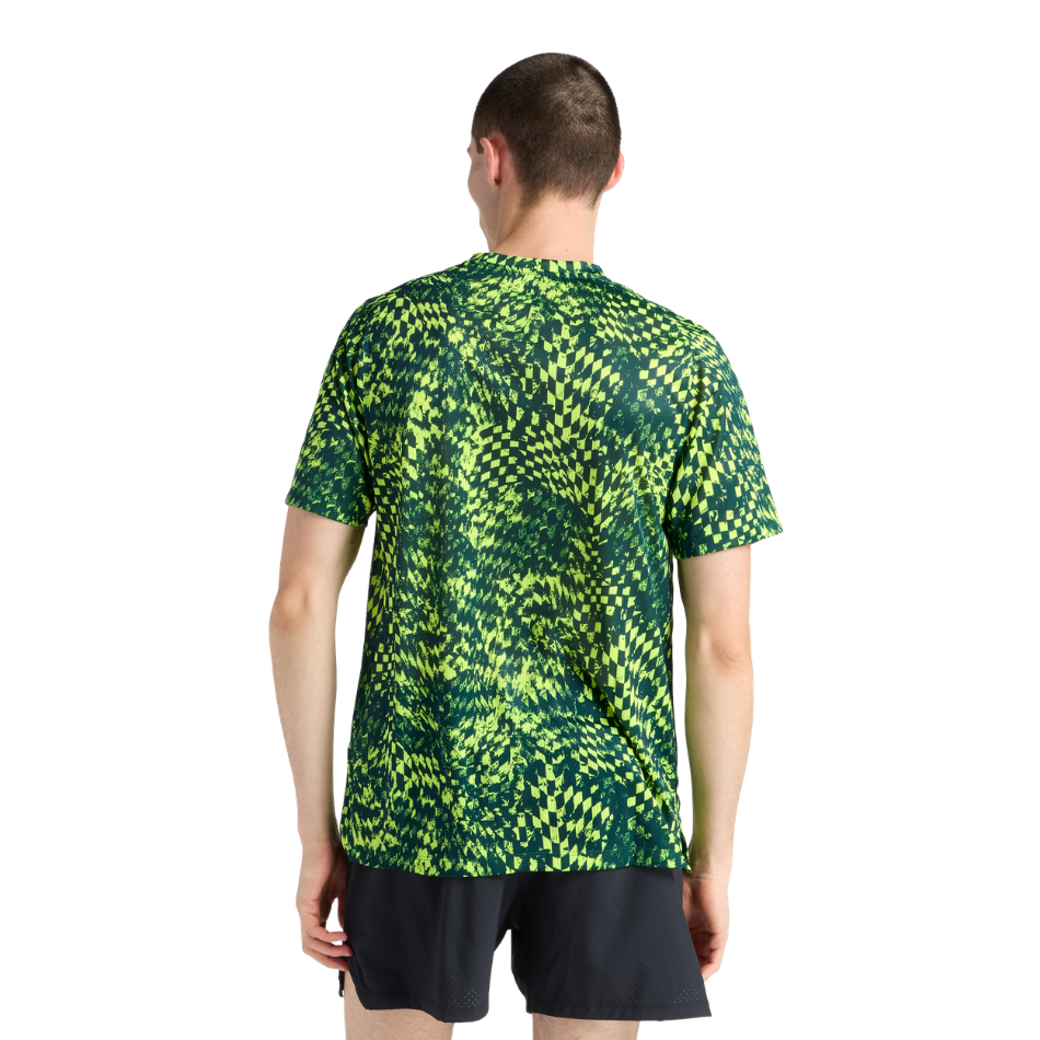 New Balance Men's London Edition Athletics Print T-Shirt in Alkaline Green SS26