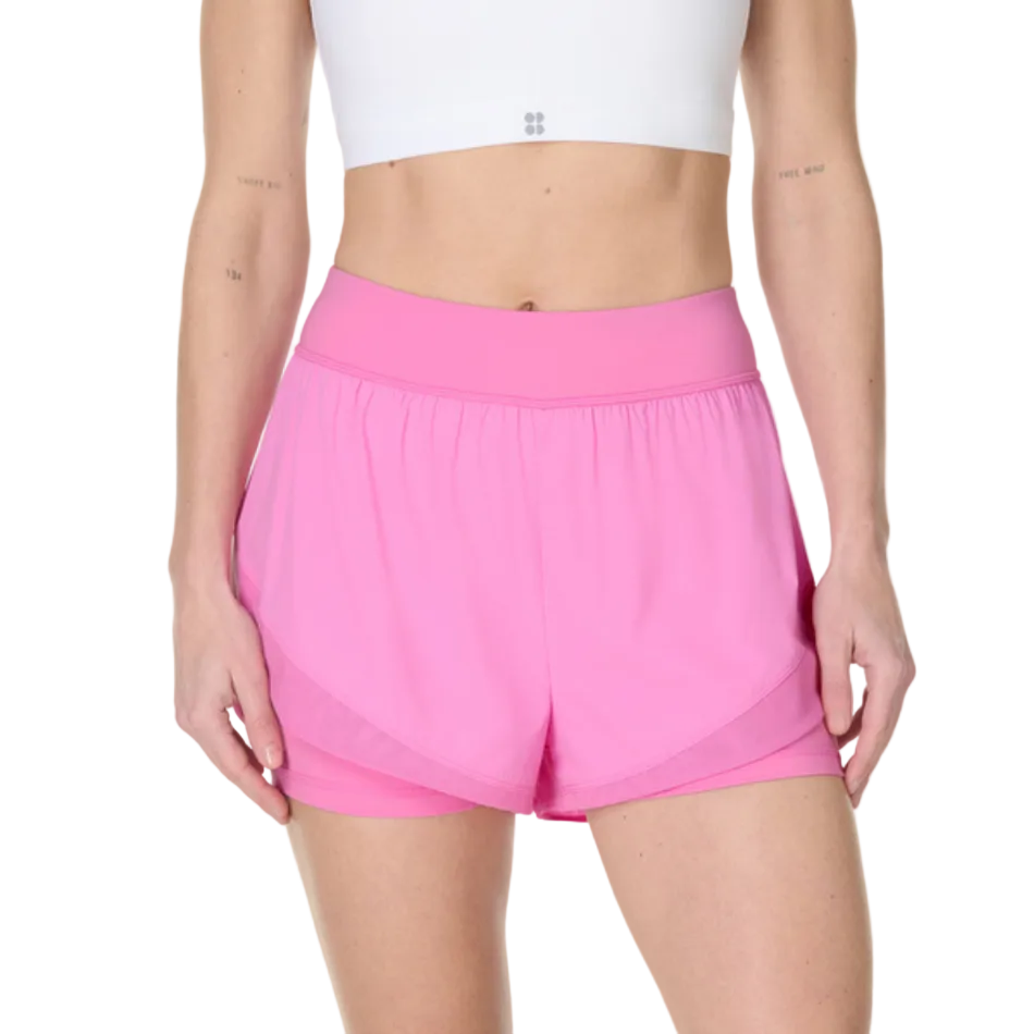 Sweaty Betty Tempo Run Shorts in Guava Pink SS26