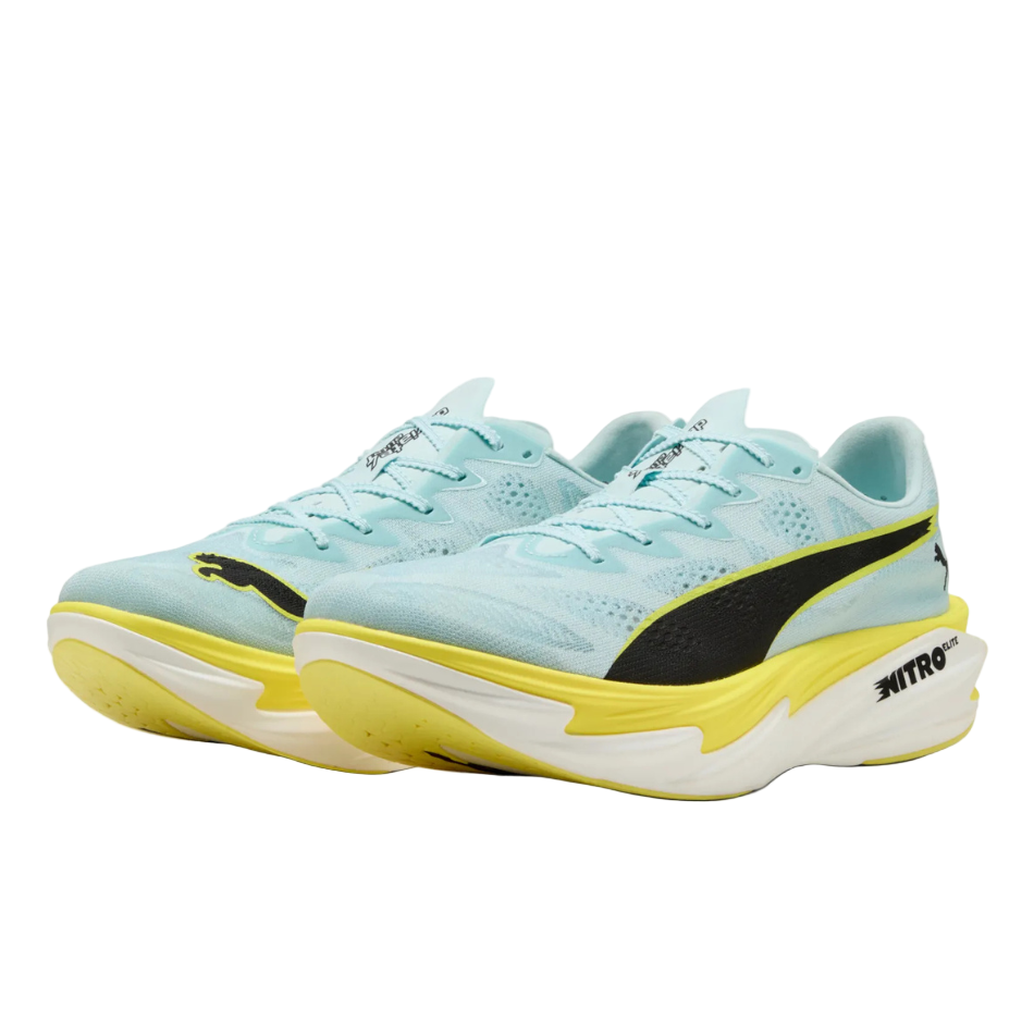 Puma Men's Deviate NITRO Elite 4 Running Shoes in Fresh Water/Lemon Crush SS26