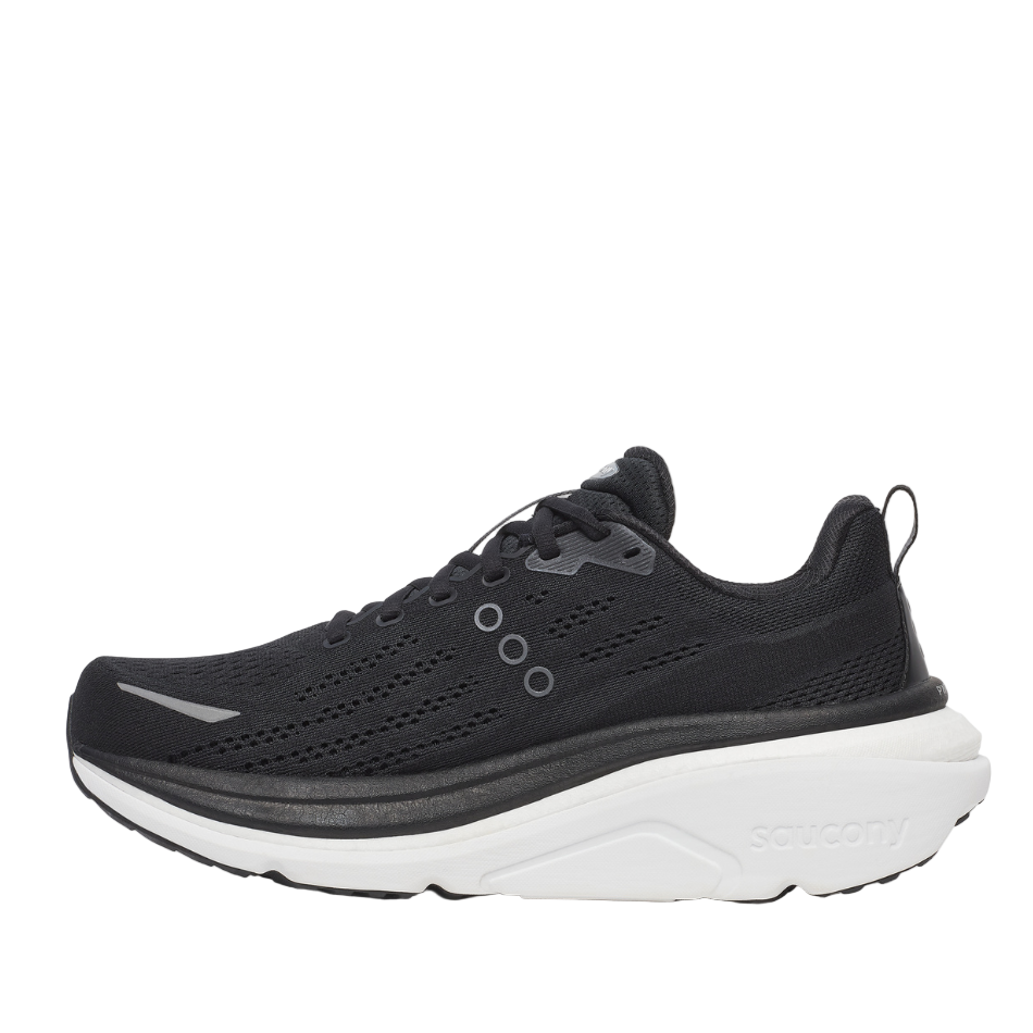 Saucony Men's Hurricane 25 Running Shoes in Black/White