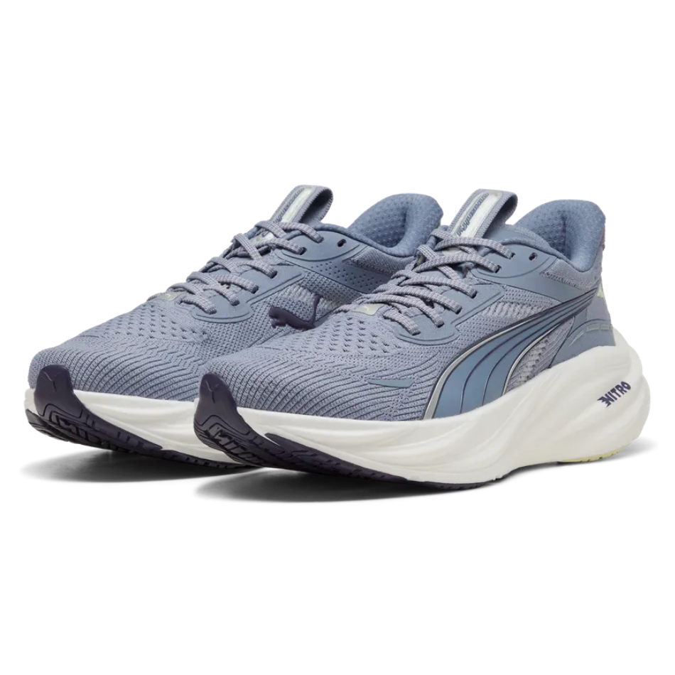 PUMA Women's Magnify NITRO 3 Running Shoes in Gray Sky/Deep Plum/Vibrant Silver SS26