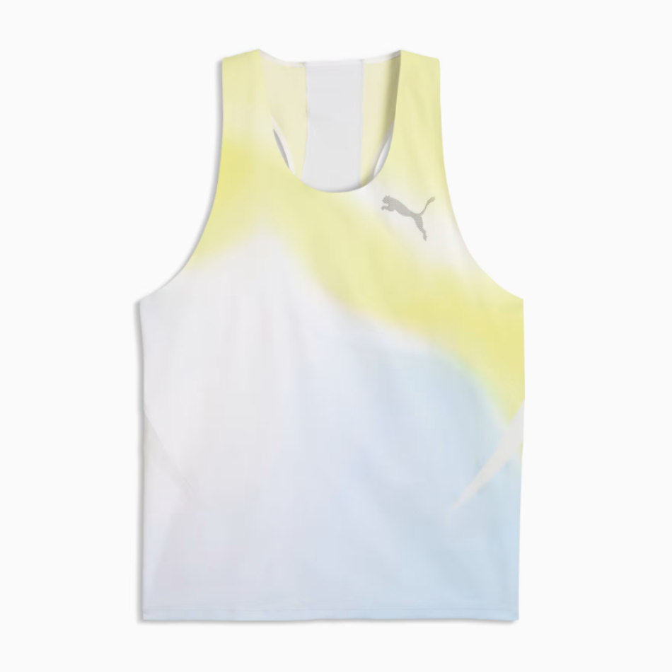 Puma Men's Lightspeed Ultraweave Graphic Singlet in Silver Mist SS26