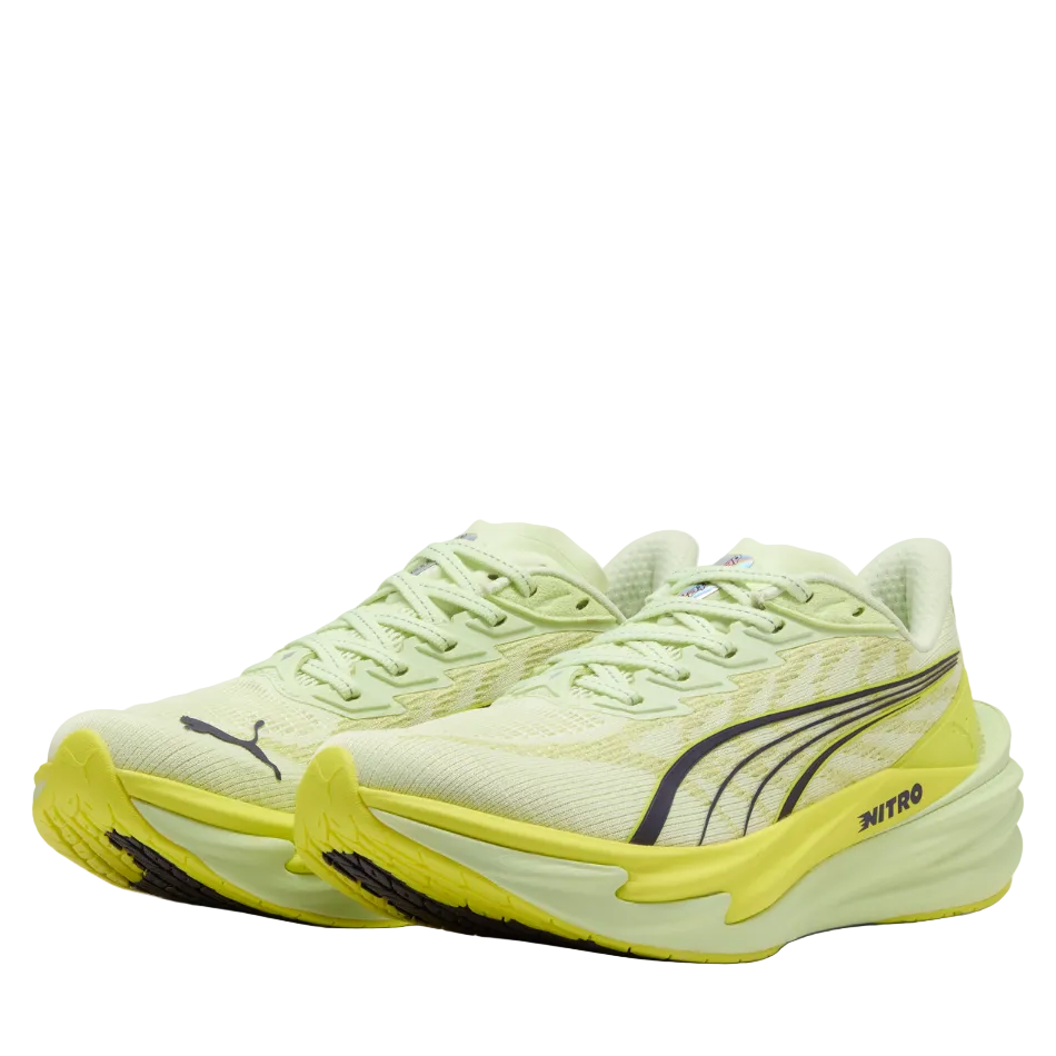Puma Men's Deviate NITRO 4 Running Shoes in Apple Spritz/Lux Lime SS26