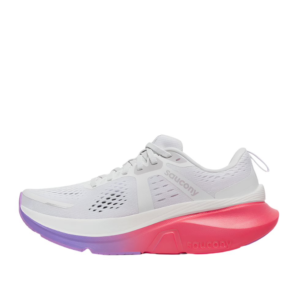Saucony Women's Guide 18 Running Shoes in White/Crocus AW25