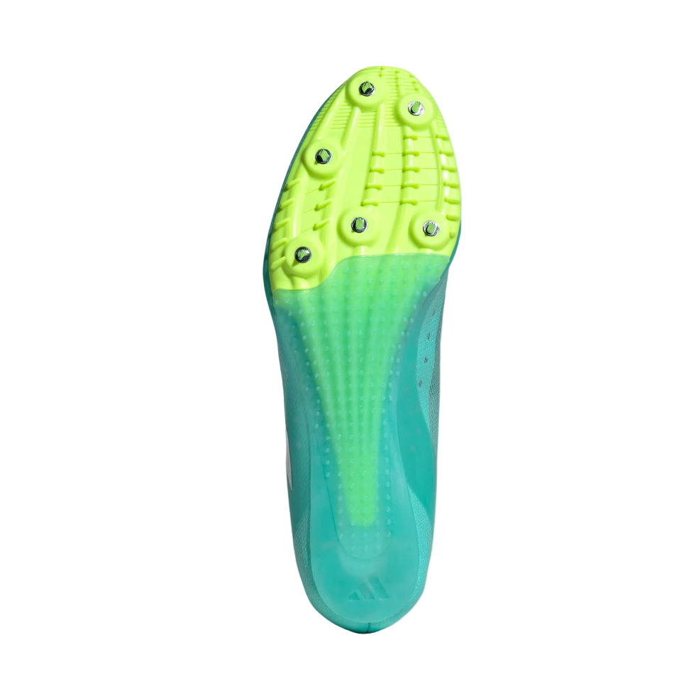 adidas Unisex Sprintstar Track Spikes in Flash Aqua/Cloud White/Lucid Lemon AW25