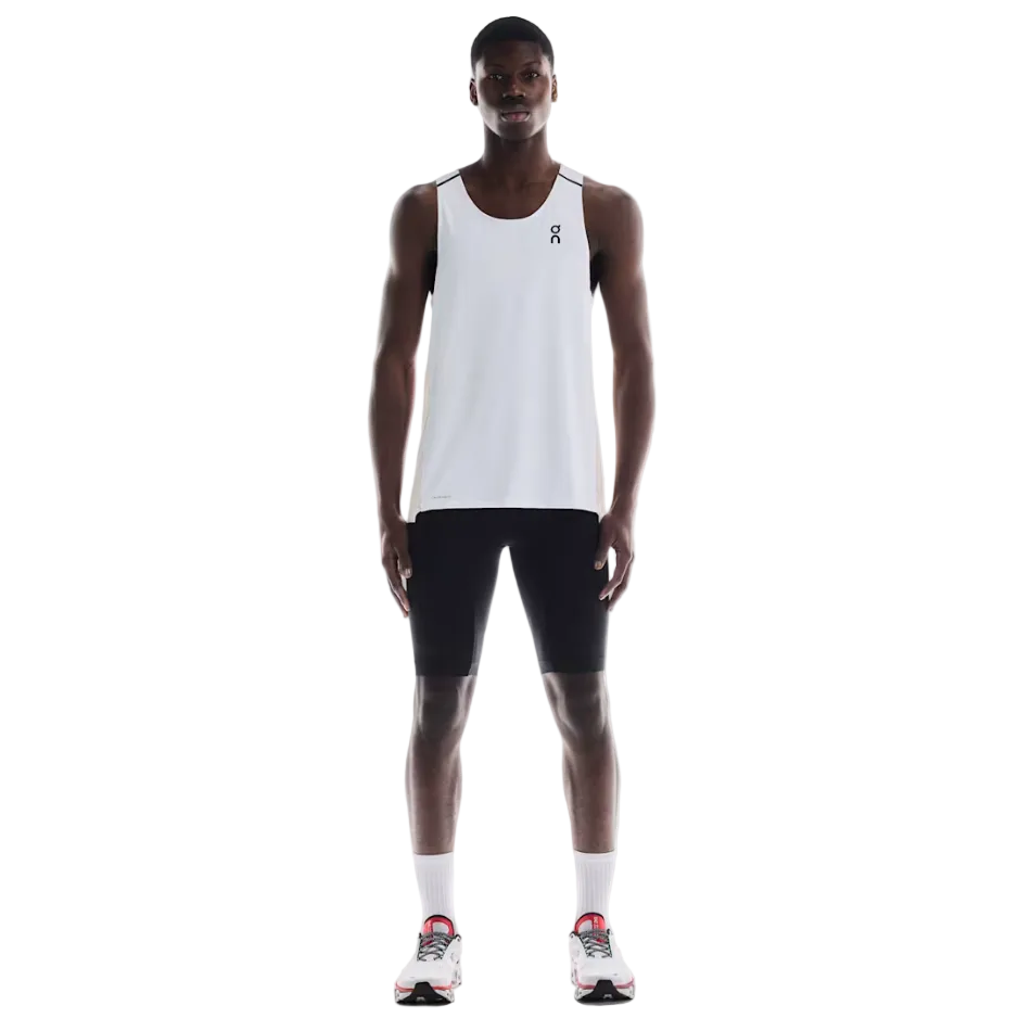 On Men's Performance Tank in White/Silver SS26