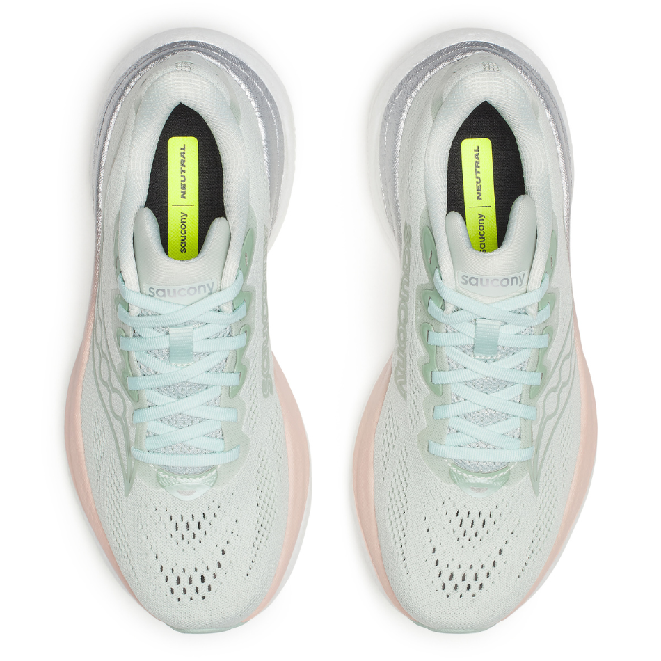 Saucony Women's Ride 19 Running Shoes in Mist/Cameo SS26