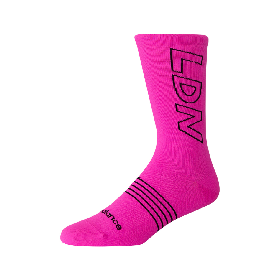 New Balance Unisex London Edition Crew Sock in Pink Heat SS26