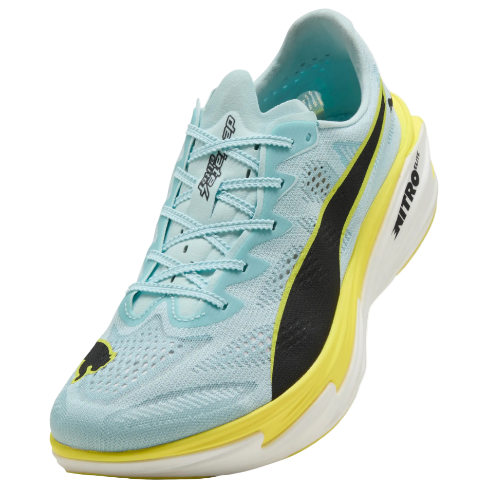 Puma Men's Deviate NITRO Elite 4 Running Shoes in Fresh Water/Lemon Crush SS26