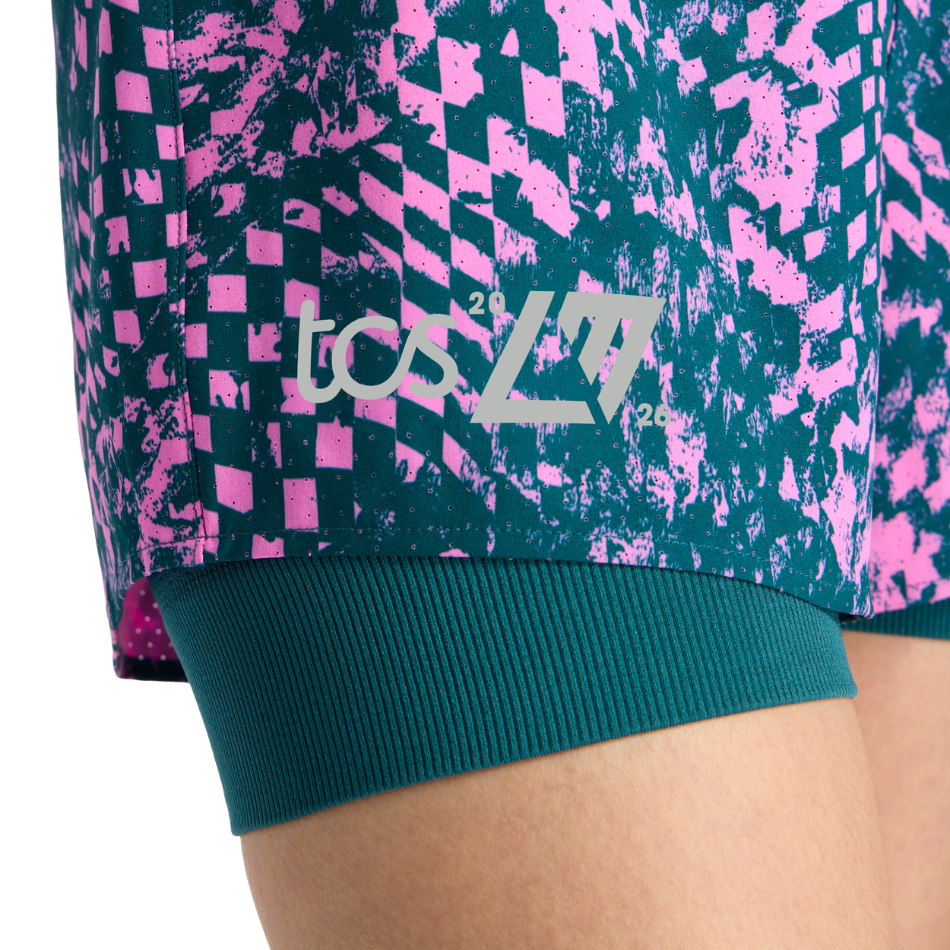 New Balance Women's London Edition RC Printed 2 in 1 Short 3” in Pink Heat SS26