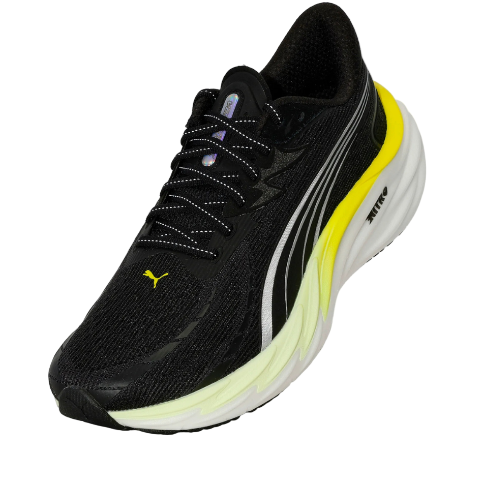 PUMA Men's Velocity NITRO 4 Running Shoes in PUMA Black/Apple Spritz SS26