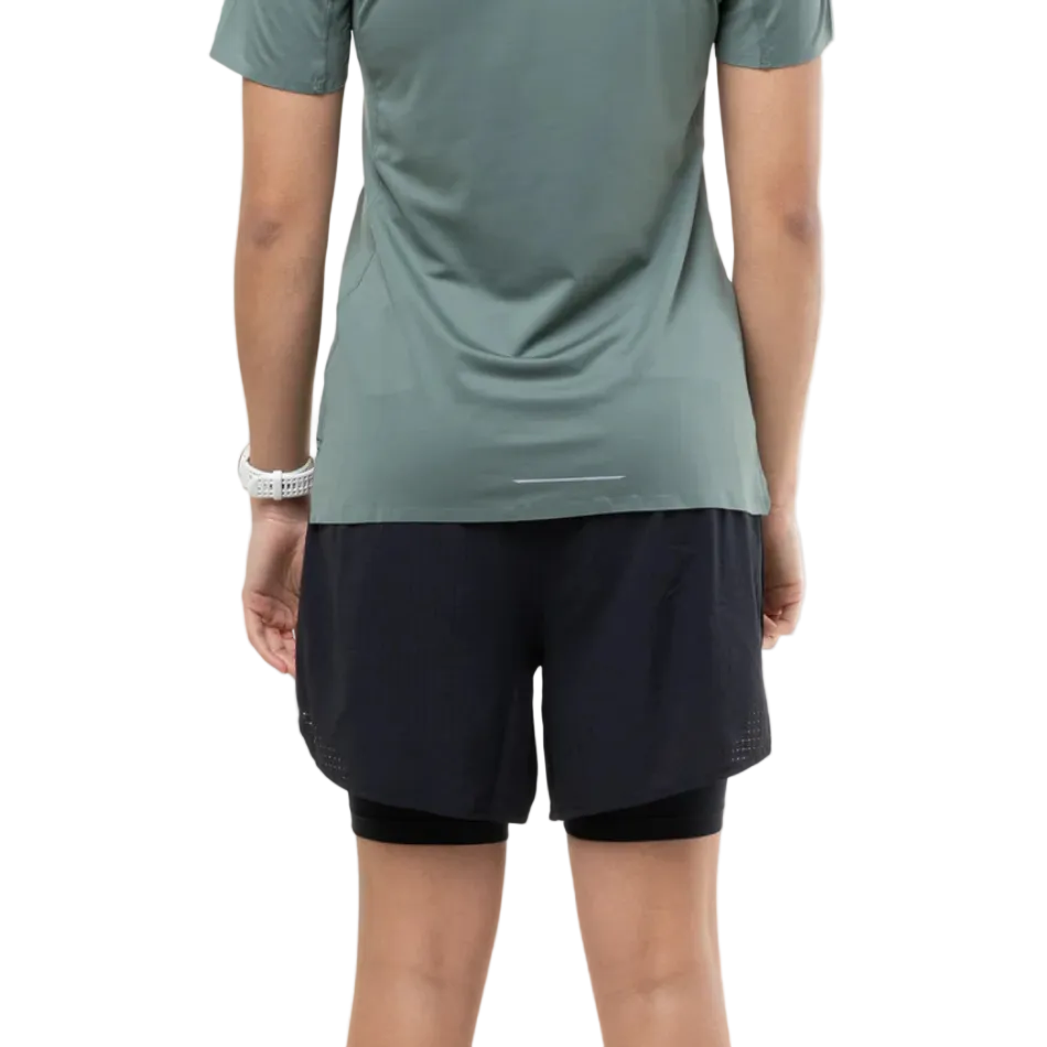 Ronhill Women's Tech All-Terrain 5" Twin Short in All Black SS26