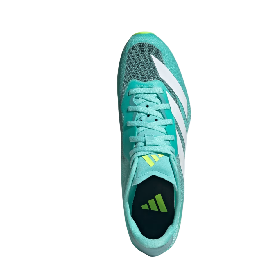 adidas Unisex Sprintstar Track Spikes in Flash Aqua/Cloud White/Lucid Lemon AW25