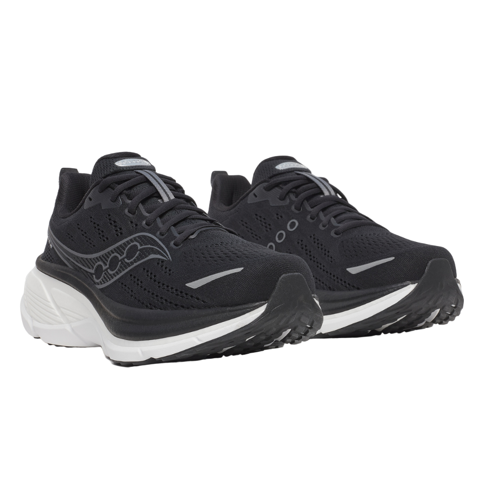 Saucony Men's Hurricane 25 Running Shoes in Black/White
