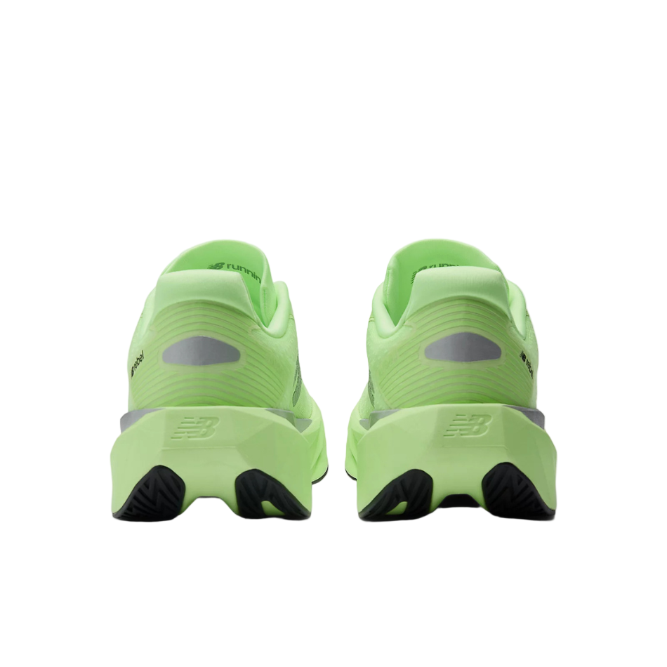 New Balance Women's Fuelcell Rebel v5 Running Shoes in Lab Green/Silver Metallic/White AW25