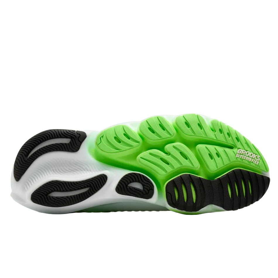 Brooks Men's Glycerin Flex Running Shoes in White/Green Gecko/Phantom SS26