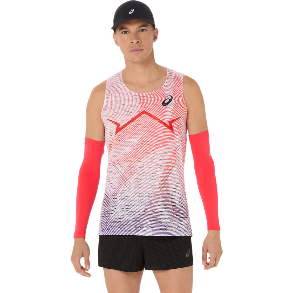 ASICS Men's Metaspeed Running Singlet in Flash Red AW25
