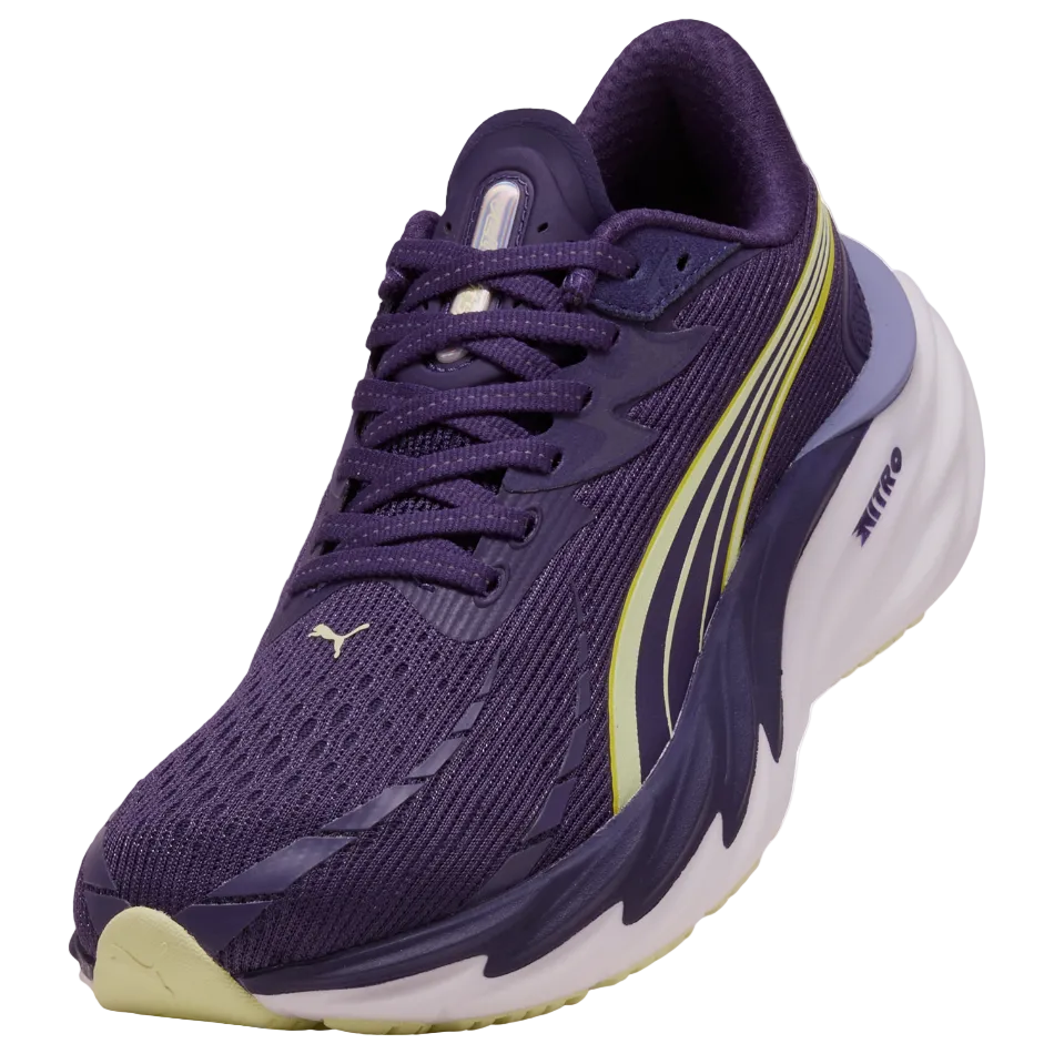PUMA Women's Velocity NITRO 4 Running Shoes in Deep Plum/Apple Spritz SS26