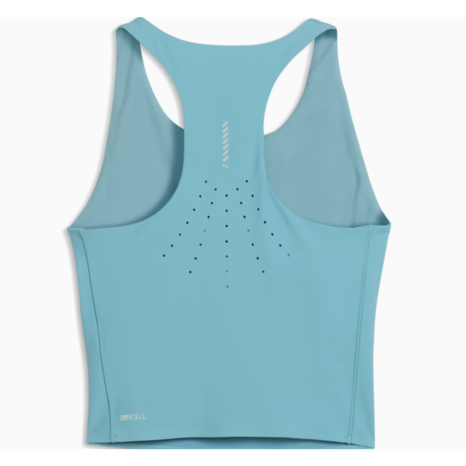Puma Women's Lightspeed Crop Top Running Tank in Baltic Sea Blue SS26