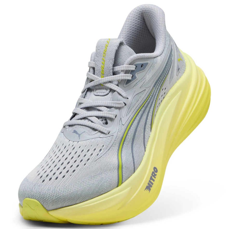 PUMA Men's MagMax NITRO 2 Running Shoes in Vibrant Silver/Lux Lime SS26