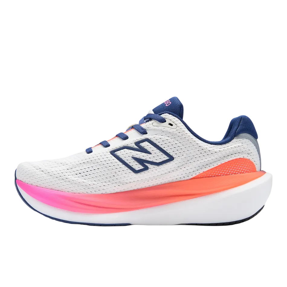 New Balance Women's 1080 v15 Running Shoes in Sea Salt/Glint Blue/Silver Metallic/Fairweather Blue SS26