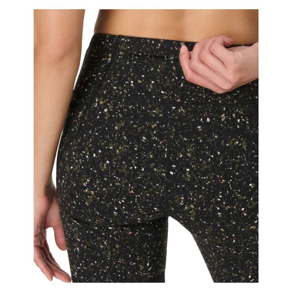 Sweaty Betty Power 6" Biker Shorts in Green Ditsy/Terrain Print SS26