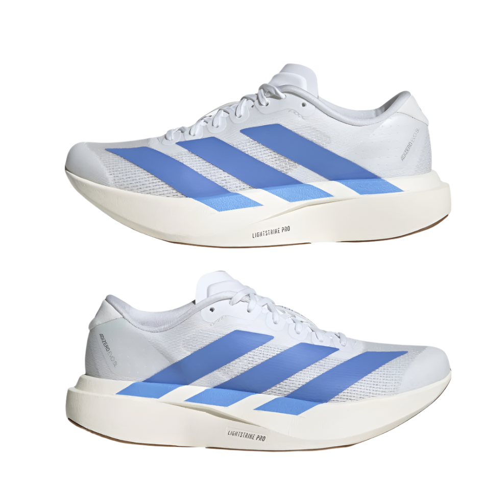 adidas Women's Adizero Evo SL Running Shoes in FTWR White/Blue Fusion/Off White AW25