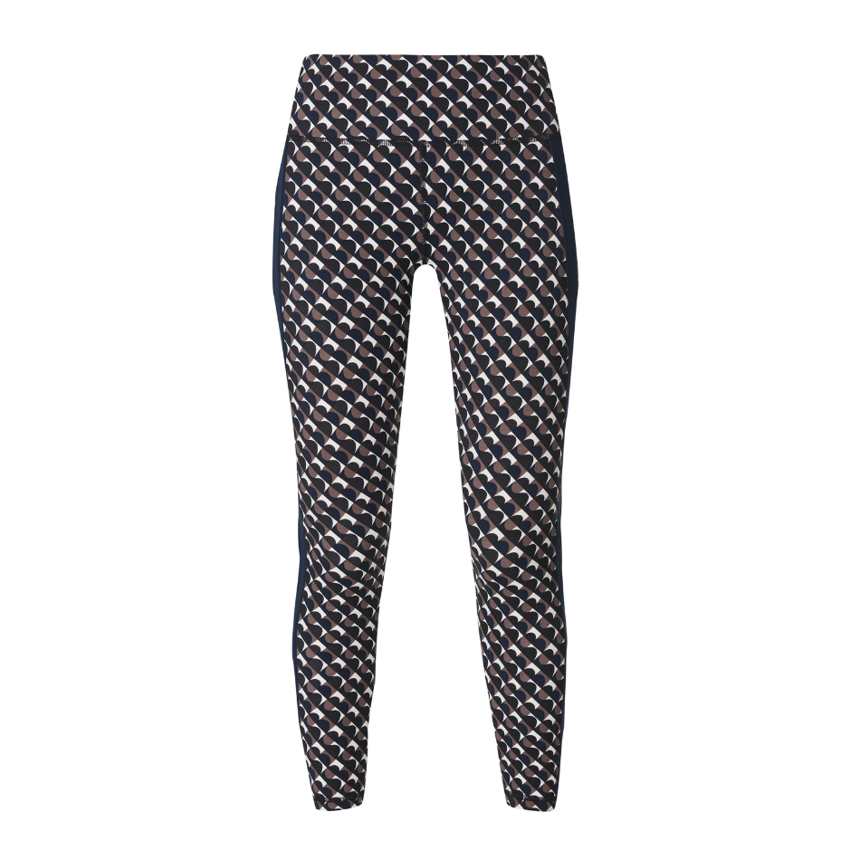 Sweaty Betty Power 7/8 Side Stripe Workout Leggings in Brown Arch Geo Print SS26