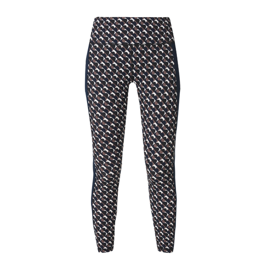 Sweaty Betty Power 7/8 Side Stripe Workout Leggings in Brown Arch Geo Print SS26