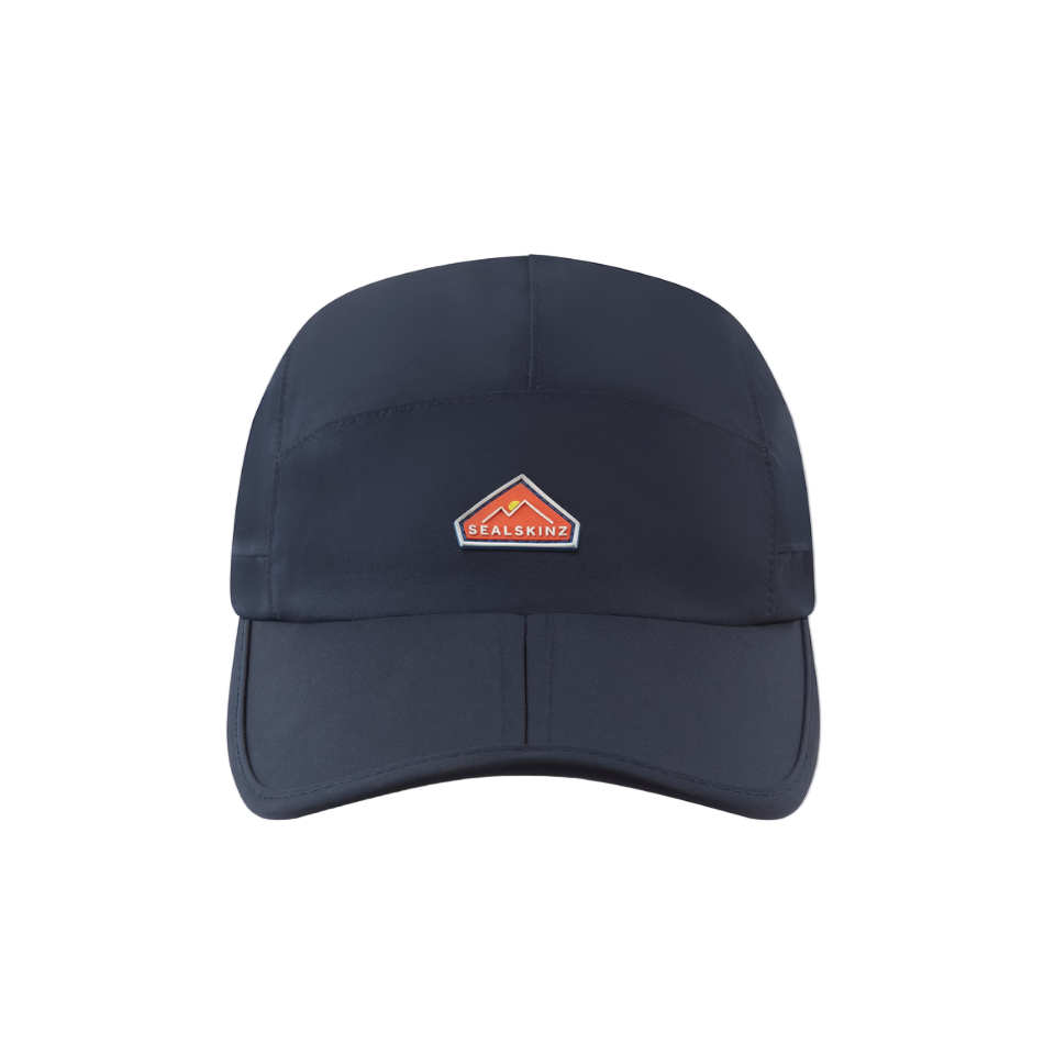 Sealskinz Poringland Waterproof Foldable Peak Plain Hiking Cap in Navy AW25