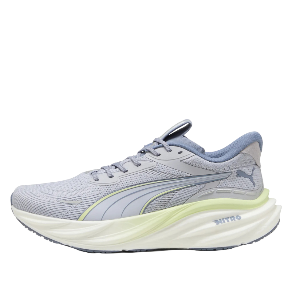 PUMA Men's Magnify NITRO 3 Running Shoes in Vibrant Silver/Apple Spritz SS26