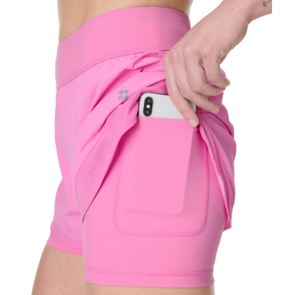 Sweaty Betty Tempo Run Shorts in Guava Pink SS26