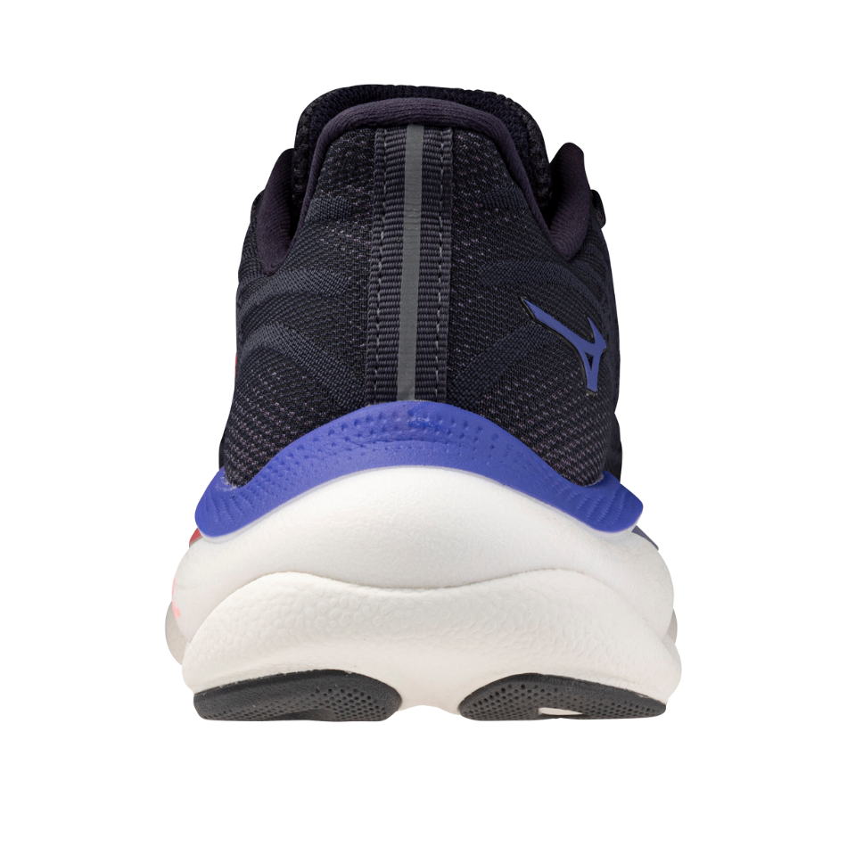 Mizuno Women's Wave Sky 9 Running Shoes in Odyssey Gray/Striking Coral/Iris Bloom AW25