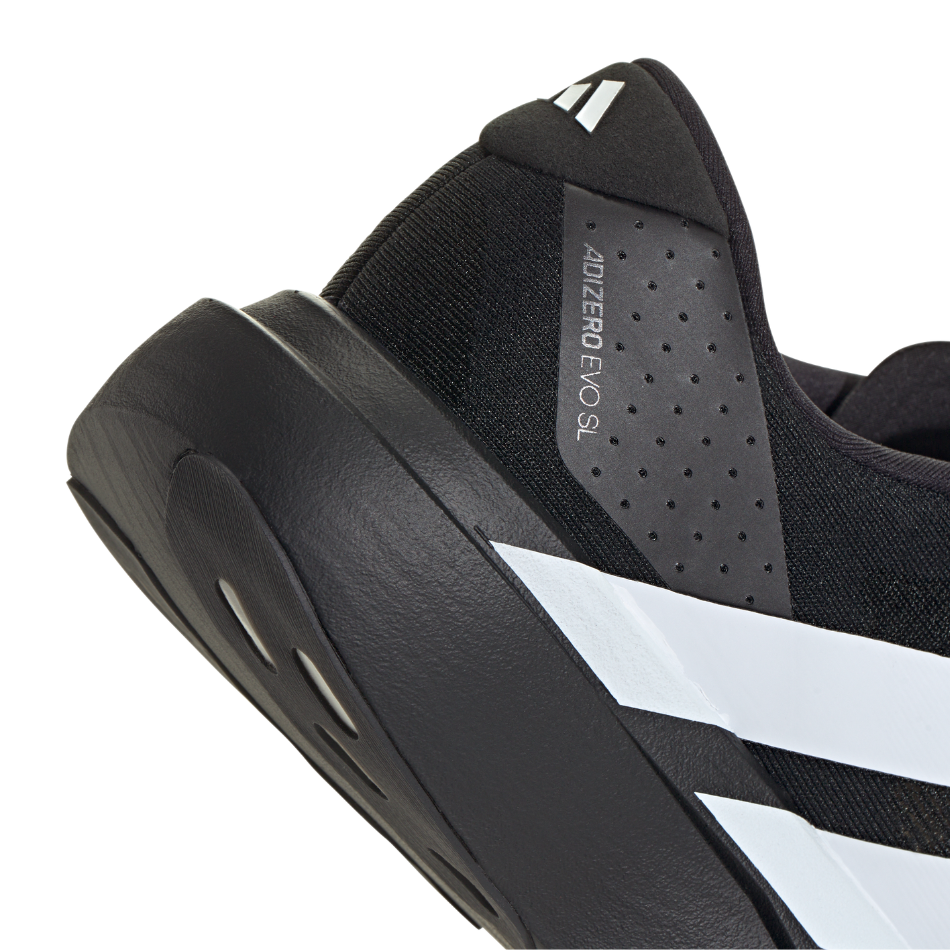adidas Men's Adizero Evo SL Running Shoes in Core Black/Cloud White/Core Black SS26