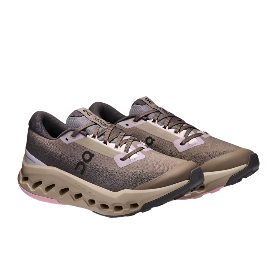 On Women's Cloudsurfer Trail 2 Waterproof Running Shoes in Cinder/Desert AW25