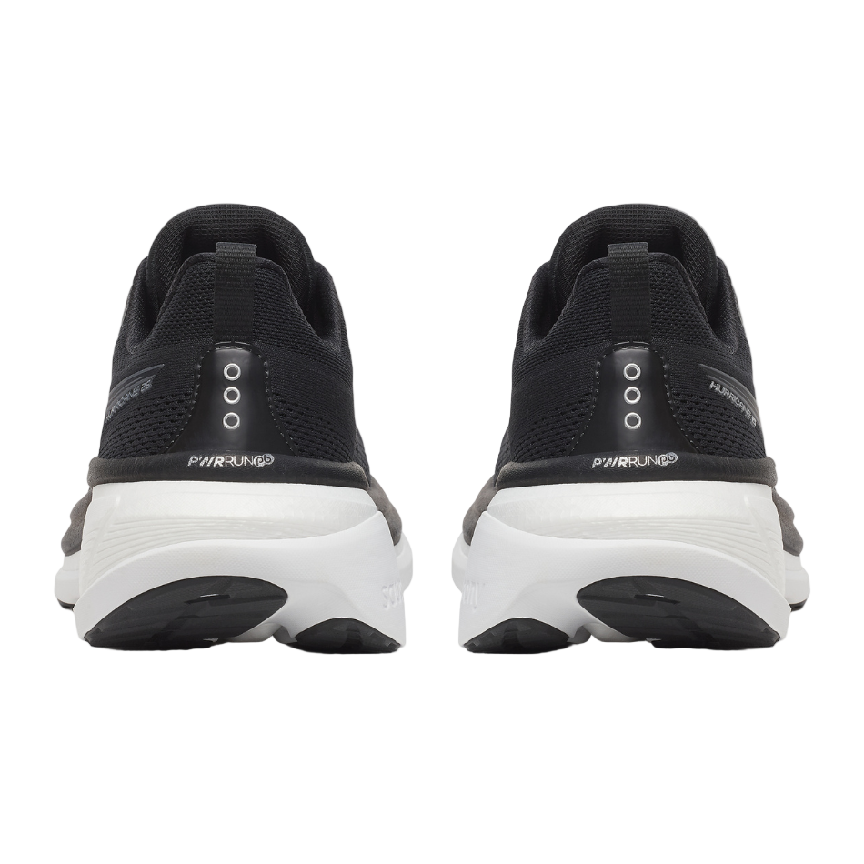 Saucony Men's Hurricane 25 Running Shoes in Black/White