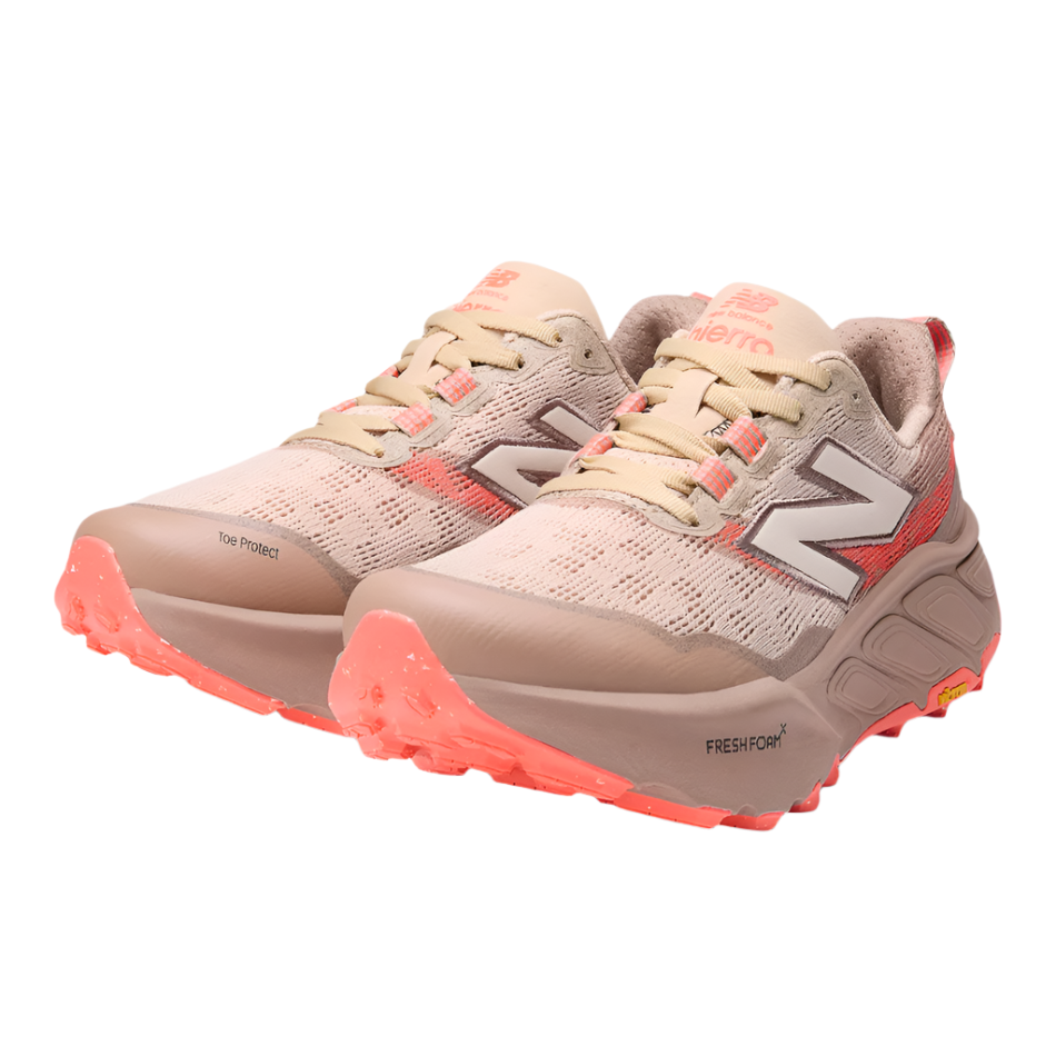 New Balance Women's Hierro v9 Trail Running Shoes in Desert Clay/Earth Shadow/Urgent Red AW25
