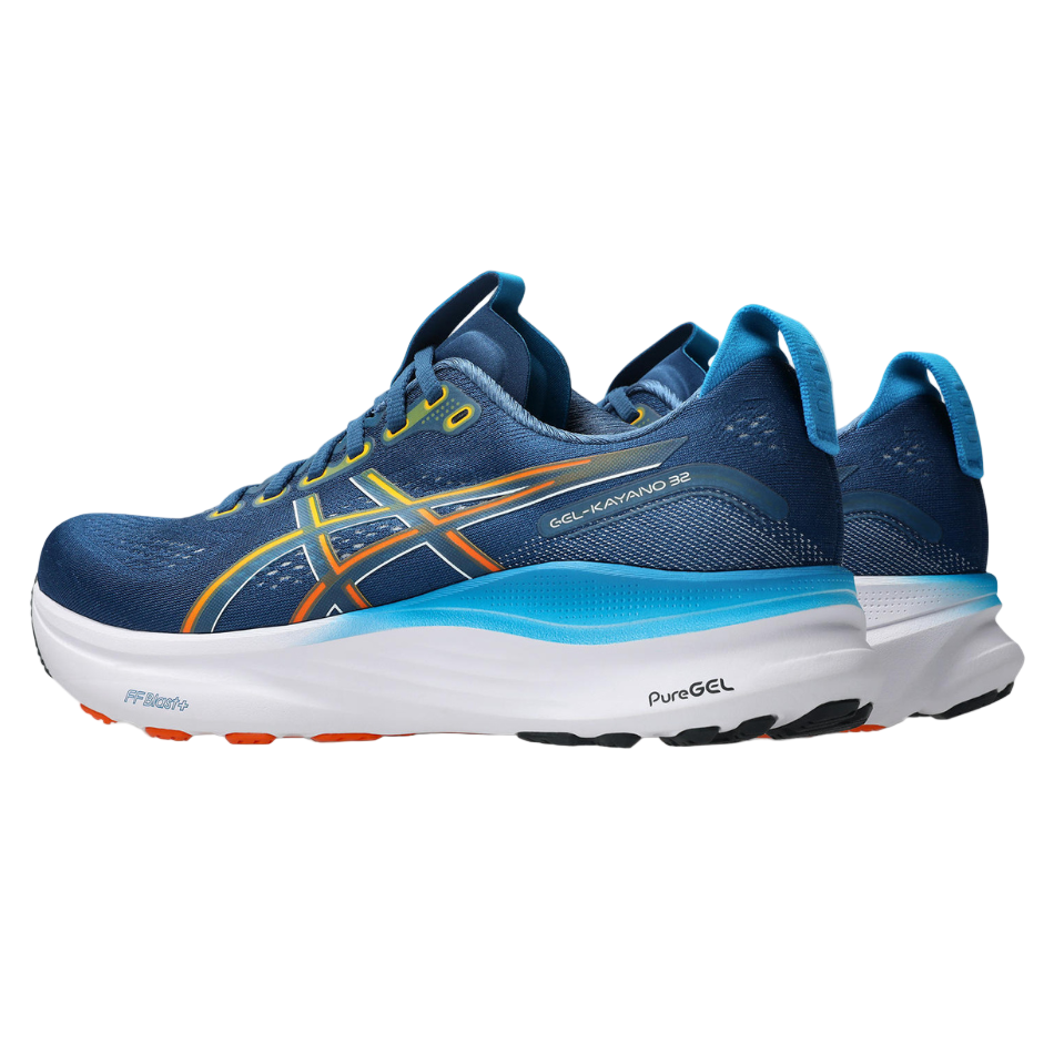 ASICS Men's GEL-KAYANO 32 Running Shoes in Twilight Blue/Anzu SS26
